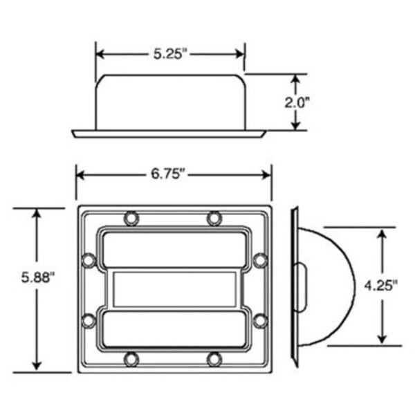 Main product image for Penn-Elcom 30769 Compact PA Cabinet Handle 6" x 7" 262-319